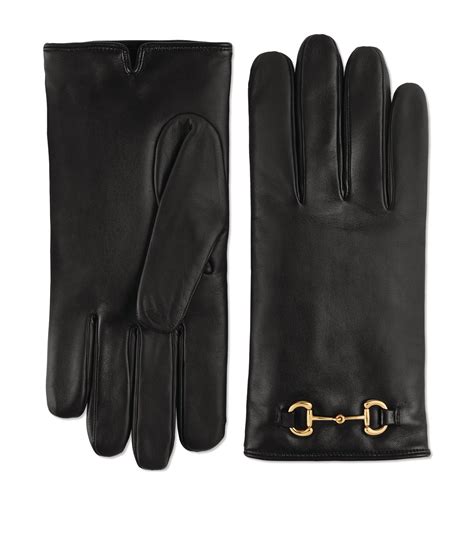 gucci men's leather gloves|gucci horse bit gloves.